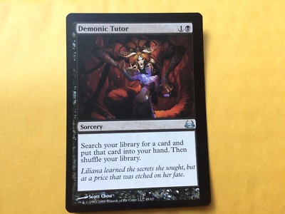 Misprint Demonic Tutor extra black bar on side Divine vs Demonic