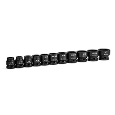 Capri Tools 1/2 in. Drive Stubby Impact Socket Set, SAE, 3/8 to 1 in., 11-Pc