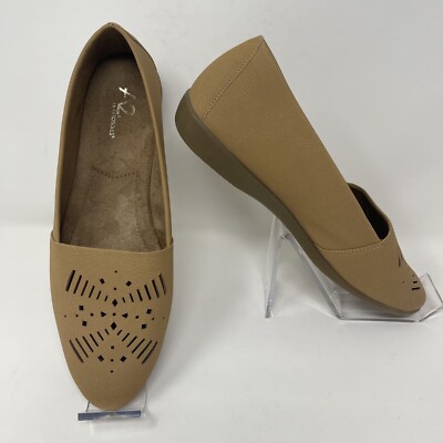 A2 By Aerosoles Men’s Dark Brown Suede Shearling-Lined Slip-On Loafers Aerosoles Brown Suede Slip On Flats Loafers Shoes Sz 8M | eBay main image 3