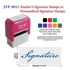 Custom Teacher's Signature Stamps - JYP 4911R