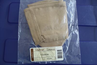 Longaberger Khaki Solid ACO Coaster or Round Coaster Basket Liner #28066162 NEW