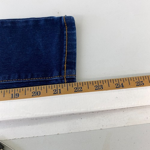 Cat & Jack Pull-On Jegging Denim Jeans Youth Size 7 Blue Low Rise Dark Wash - Picture 10 of 11