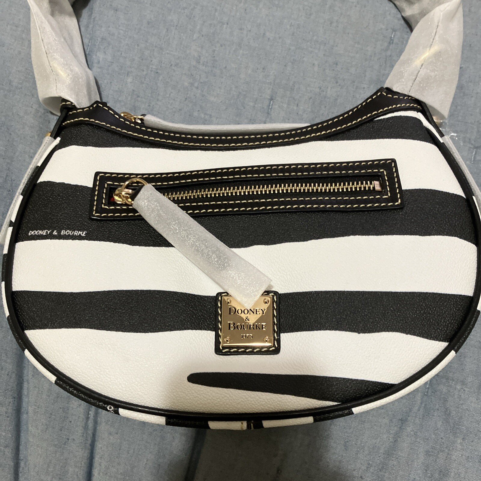 DOONEY & BOURKE WOMEN'S CRESCENT HOBO Zebra New With Tags Free Shipping