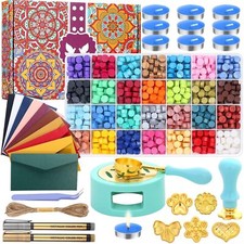 Wax Seal Stamp Kit, 790Pcs Sealing Wax Kit with Wax Seal Beads, Wax Stamp, Wax W