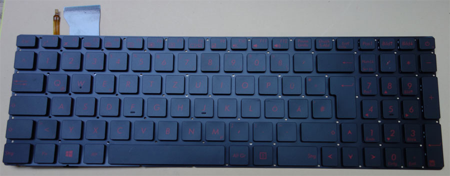 US Red Backlit Keyboard For Asus Rog GL752V GL752VL GL752VW – With Black Palmrest-755152