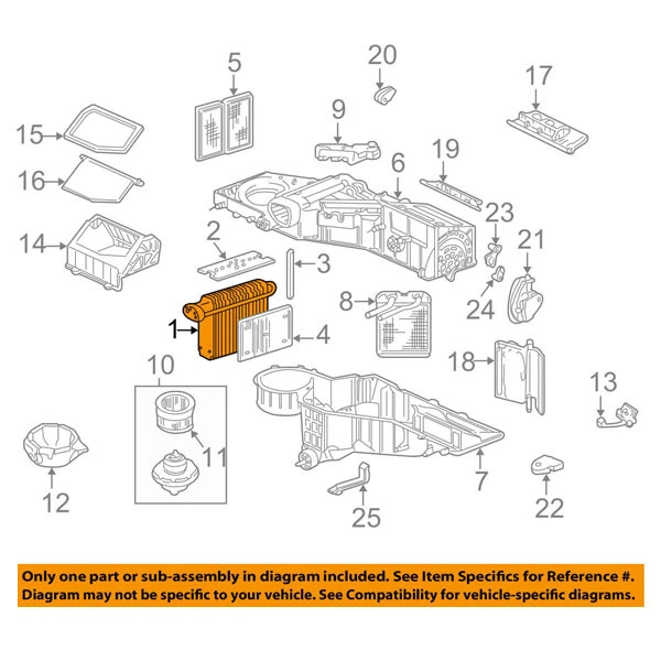 Conjunto de núcleo evaporador de aire acondicionado delantero Yukon camioneta pickup Chevy Silverado 99-02 Foto 4 de 4