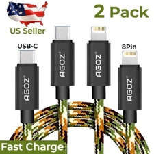 2 Pack USB C to iPhone Cable Fast Charger Cord for iPhone 14 PRO MAX 13 12 11 XR