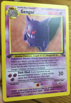 1999 Wizards *1st Edition* Gengar NON~Holographic Pokémon Card #20