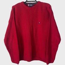Vintage Chaps Ralph Lauren Crewneck Sweater Red Men's Large Hand Framed Knitwear