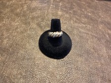 GOLD VERMEIL STERLING SILVER DOME RING Sz-7.5/4.57 grams