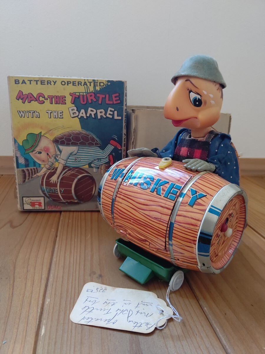 Yonezawa Mac The Turtle Tin Toy Wind Up Rosko Japan Vintage with