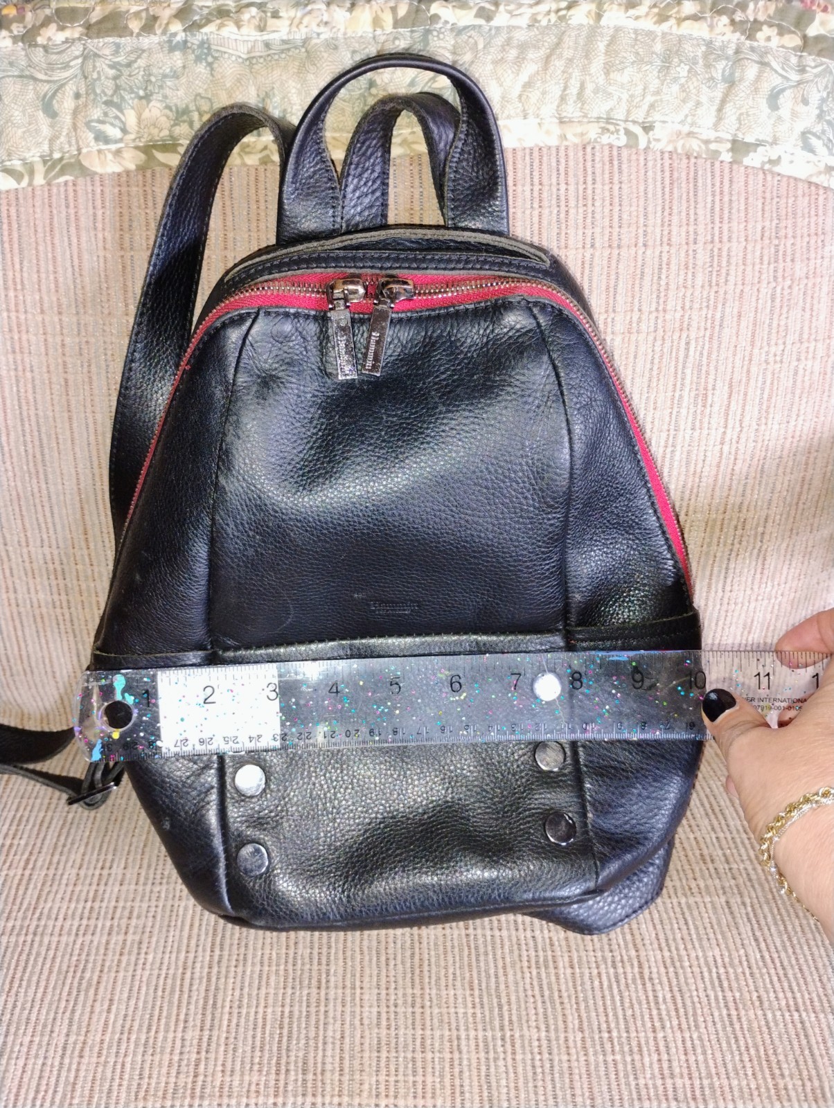 Hammitt Medium Hunter Backpack Black Leather W Re… - image 10