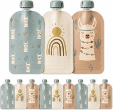 Reusable Baby Food Pouches for Toddlers - BPA Food Grade - Dishwasher Freezer