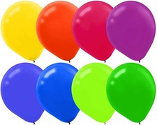 Assorted Colors Latex Balloons - 12" Pack Of 72  Perfect For Any Event