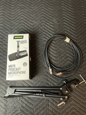 Shure MV7X Dynamic Podcast Microphone Bundle w/ XLR Cable  Mic Stand