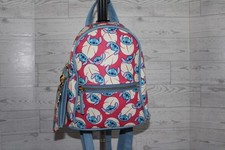 Disney Lilo Stitch Mini backpack 3- Piece gift set USED CARD HOLDER KEY CHAI