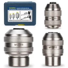 3 Piece Tap Socket Set for Ratchet Wrench - 1/4 3/8 1/2 Drive, Fits Taps, Rea...