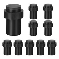 10 StüCk 6,5 Cm TüRstopper, Edelstahl Grund Montage TüRstopper Mit Gummipuffer