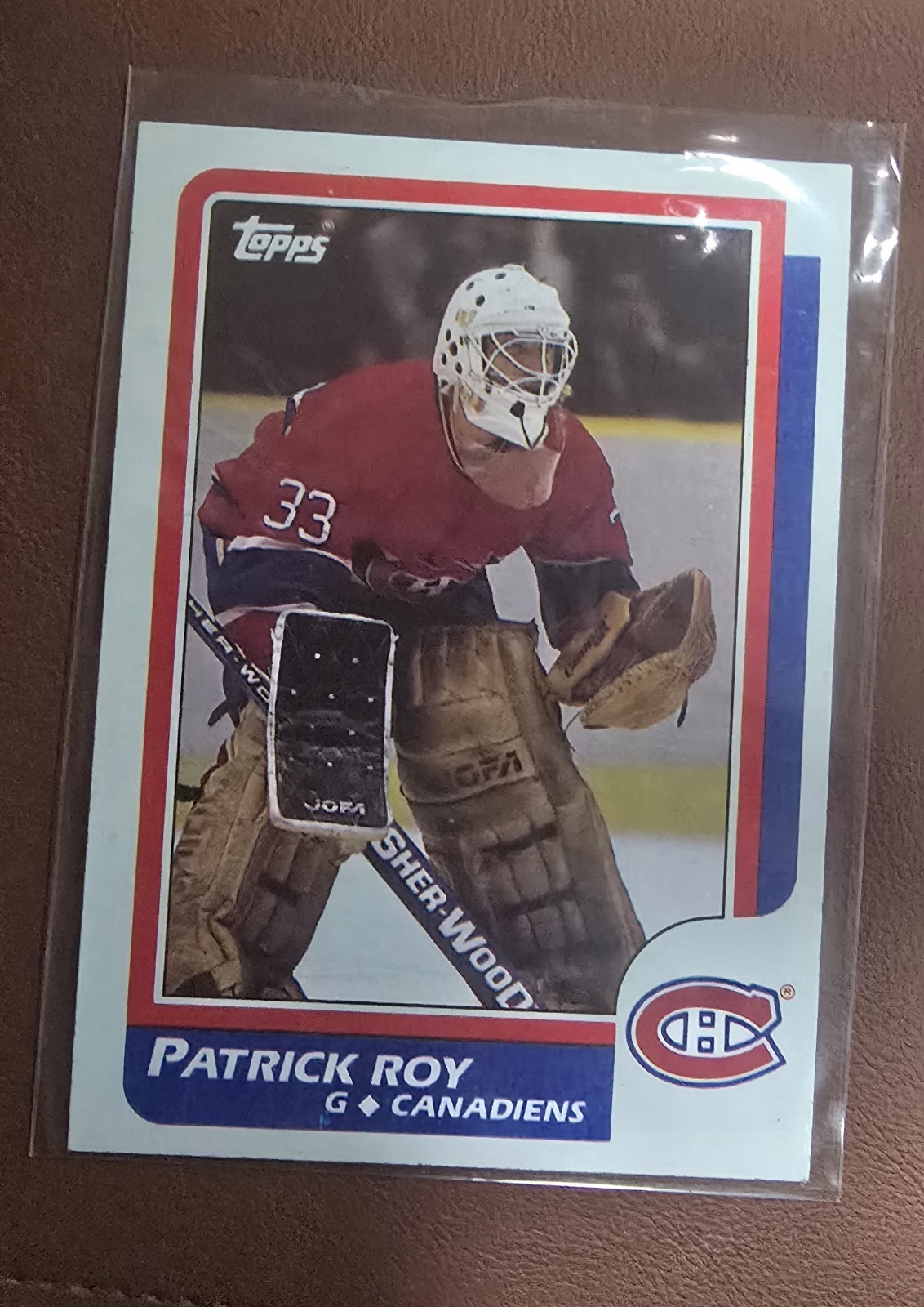 1986-87 Topps - Patrick Roy #53 (RC) Hockey Card Rookie Card Canadiens 