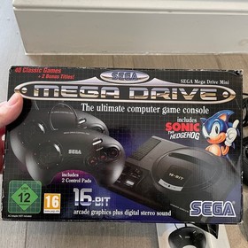 SEGA MEGA DRIVE Mini Classic Console Boxed 2 x Control Pads Fully Working