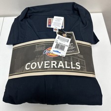 Vtg Dickies Coverall Blue Long Sleeve Workwear Stain Release Size 3X NOS NEW