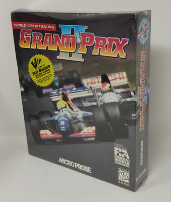 Grand Prix II PC Big Box Sealed MicroProse Vintage Racing Game Geoff Crammond