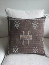 Moroccan Cactus Sabra Silk Handmade Pillows Cushion Cover, Boho, Berber