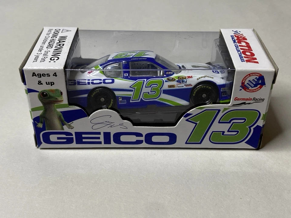 1/64 Acción Caja NASCAR Diecast 2012 Casey Mears #13 Geico Caja Promocional ¡MEGA RARO! Foto 3 de 4
