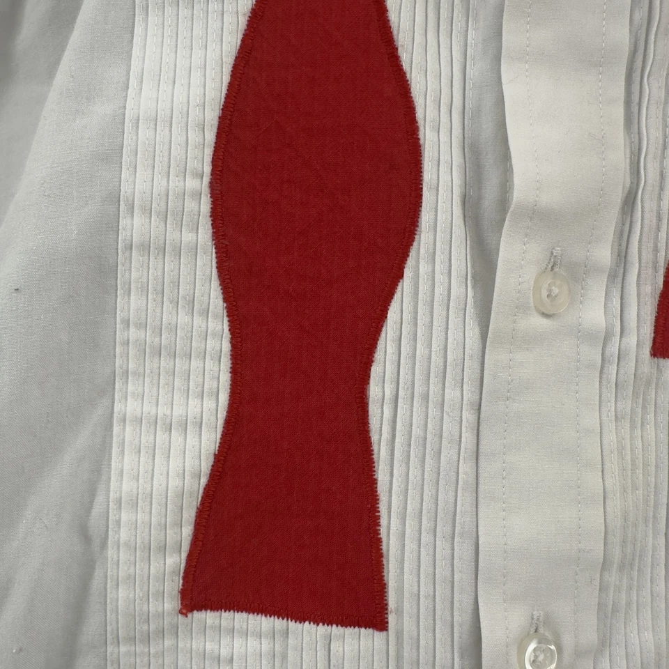 Camisa Esmoquin Vintage After Six Para Hombre Mediana Patriótica Bandera de Estados Unidos Estrellas Pajarita Años 90 Foto 4 de 4