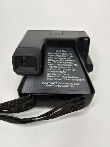 Vintage Polaroid 600 Business Black and Red Instant Camera - State Farm Logo - Picture 7 of 11