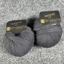 Karabella Yarns Margrite 80% Extrafine Merino 20% Cashmere Charcoal Lot Italy