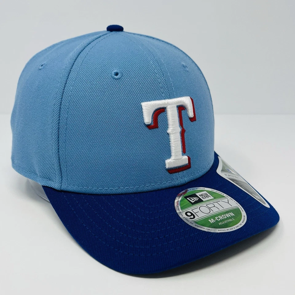 New Era 9FORTY MLB Texas Rangers Mens M Crown Snapback Fancy Hat Cap Blue - Image 3 of 4