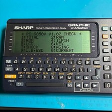 SHARP PC-G850V Pocket Computer Tested Working BASIC C Language Hard Cover Japan