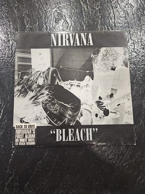 Nirvana   Bleach White Vinyl LP Sub Pop MPO Pressing 13 Track Version VG+