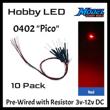 10 Pack Leds Pico 0402 Pre-wired Resistor Smd Led 3-12 Volt Dc Choose Color 10 Pack Leds Pico 0402 Pre-wired Resistor Smd Led 3-12 Volt Dc Choose Color