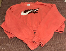 Nike Sportswear Women s Pink Crew Neck Logo Fleece Pullover Sweatshirt S