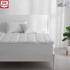 Hypoallergenic Queen Mattress Pad Superior Loft Moisture Wicking Antimicrobial