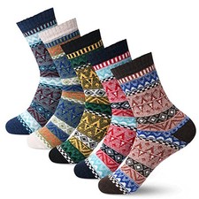 Womens Winter Socks - Gift for Women - Thick Wool One Size 3-mix Color Blue