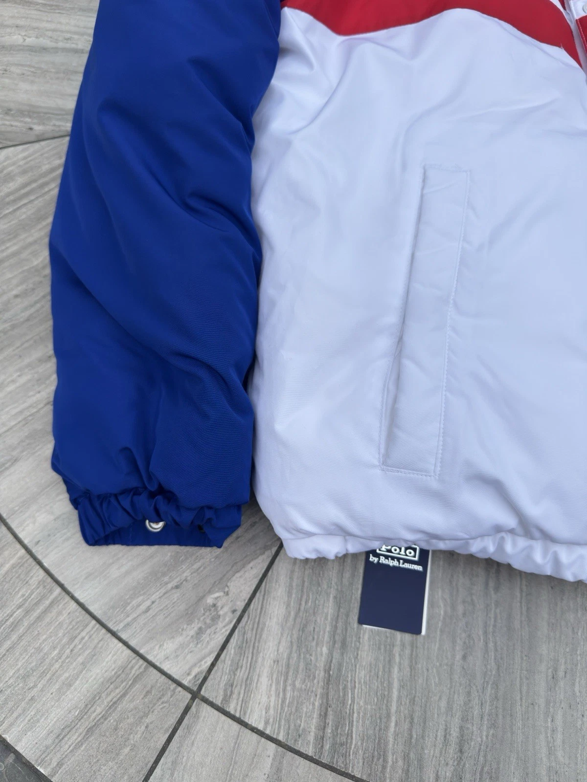 Polo Ralph Lauren Sun Valley Colorblock Sherpa Full Zip Puffer Jacket M - product detail image 3