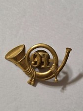 91st Coast Artillery band musician cap badge pin New Orleans Louisiana defenses