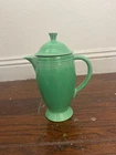 Vintage Fiestaware Green Coffee Pot Server HLC USA Homer Laughlin 30s 40s