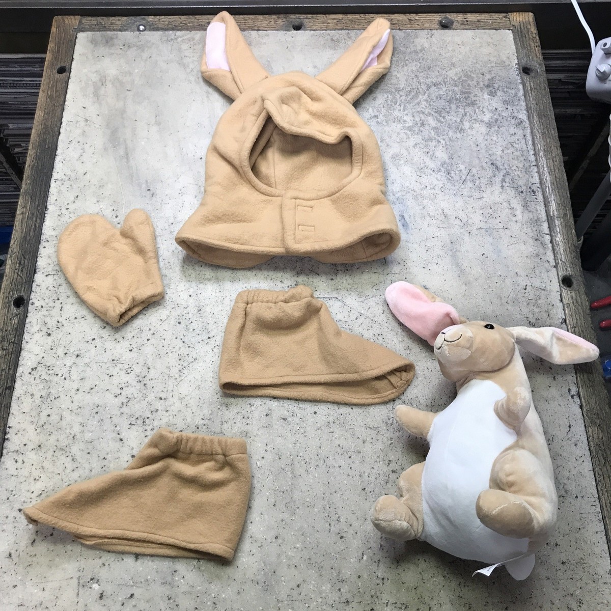 Party Costume Hat Plush Bunny Ears Hat Prop Headgear Brown Rabbit