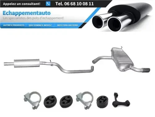 Silencieux Seat Leon 1.6 75kW pot d'échappement central et arrière pour modèle 2005-2010