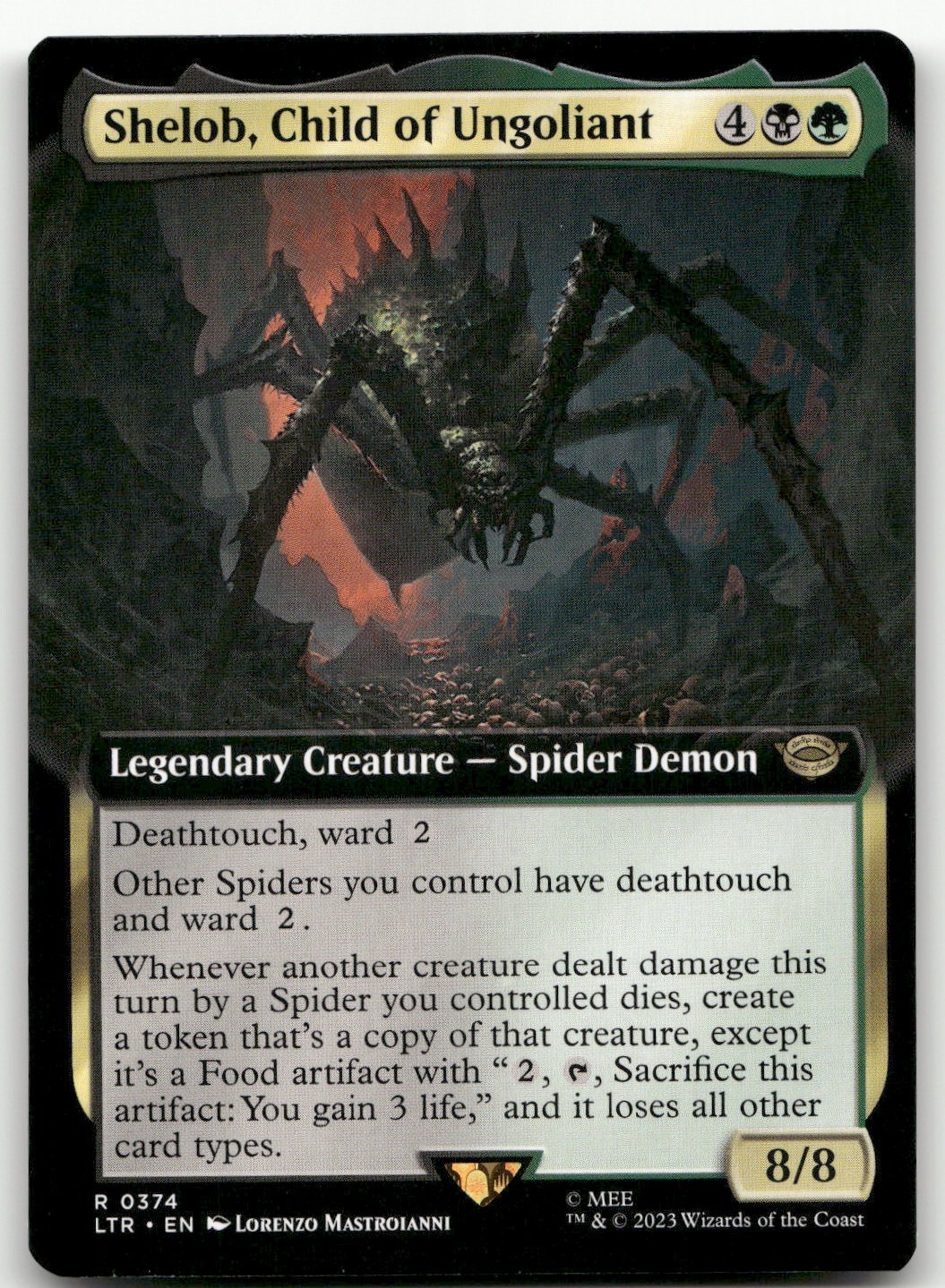 Shelob, Child of Ungoliant (Extended Art) #374 NM Lord of the Rings Magic MTG