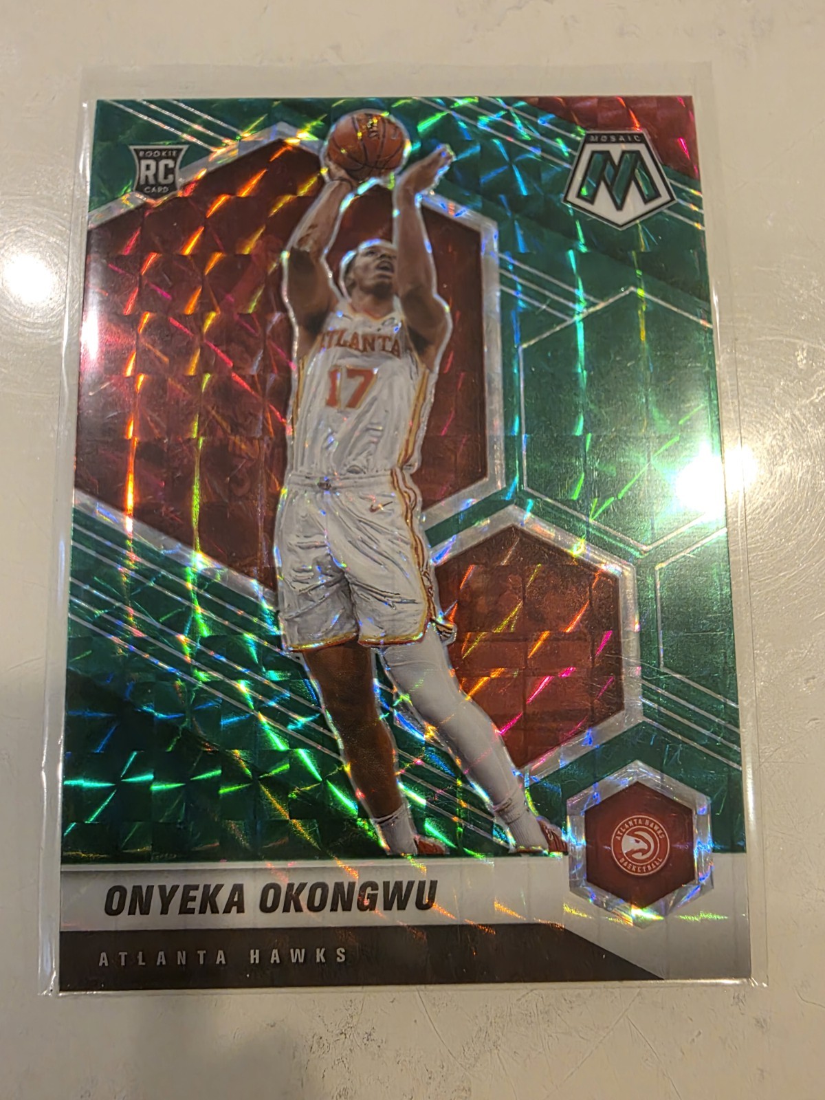 2020 Panini Mosaic Onyeka Okongwu Green Prizm Rookie 225 MINT