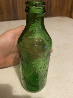 Vintage 1963 7-Up Bottle  You Like It, It Likes You  10 Oz Embossed Crown Top