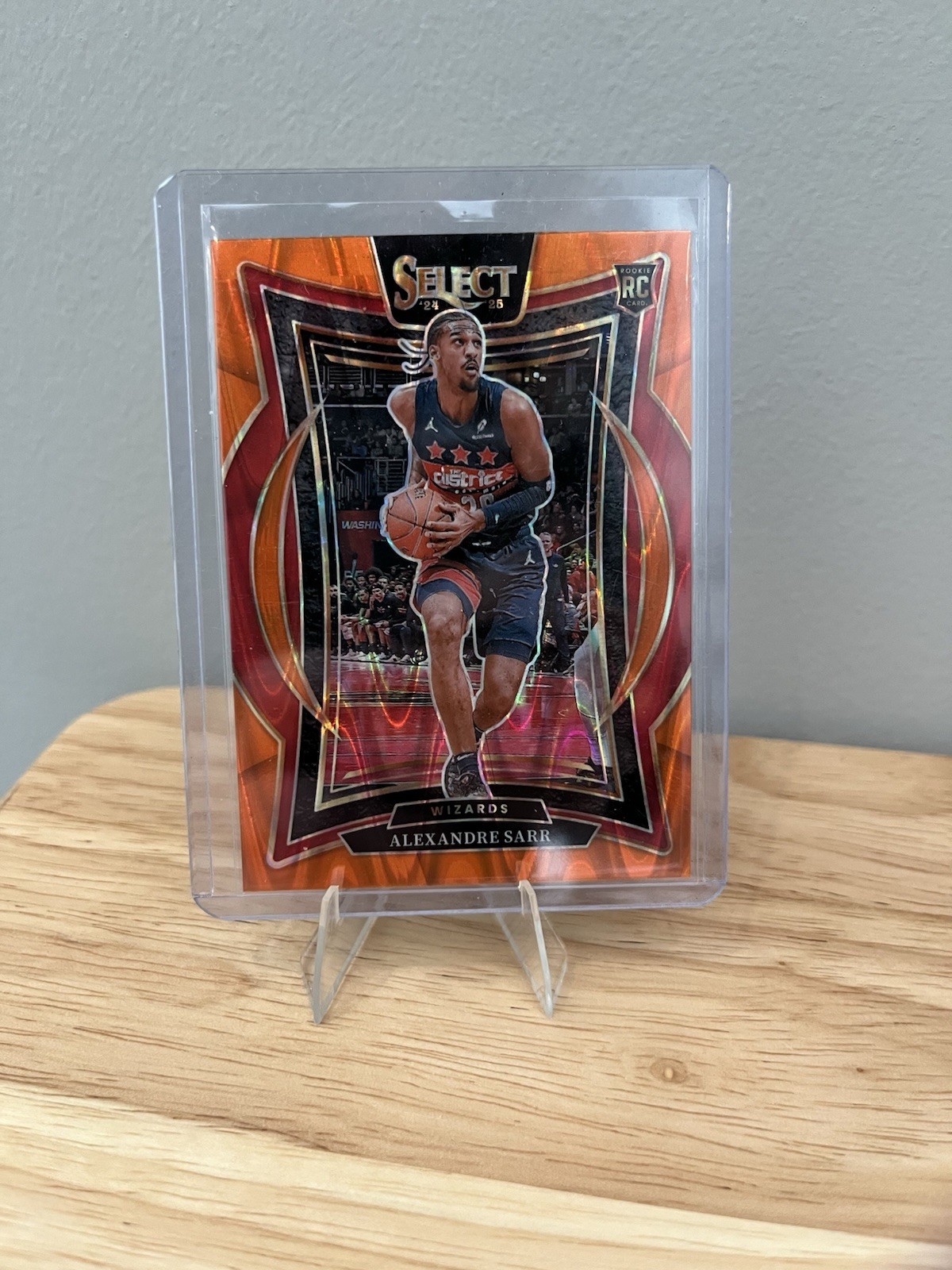 2024-25 Panini Select Alexandre Sarr RC #73 Orange Flash Prizm Wizards