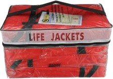 Life Vest Type II Adult PFD Pack of 4 Orange Coast Guard Approved Fits 90 lbs