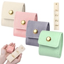 4Pcs Travel Jewelry Organizer, Jewelry Travel Case, Small Jewelry Box Roll Ba...