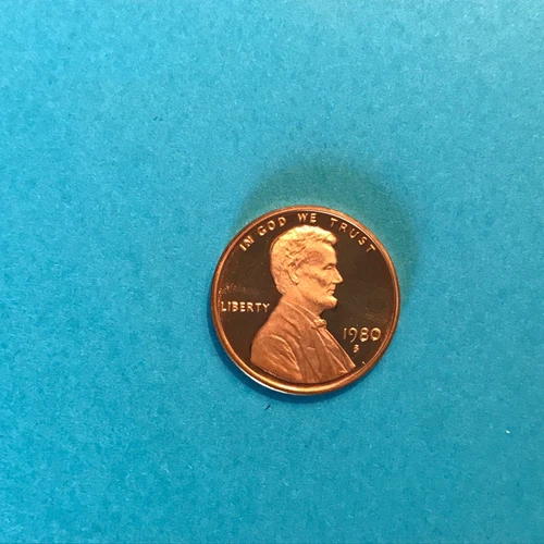 1980 S Proof Lincoln Cent    FREE SHIP